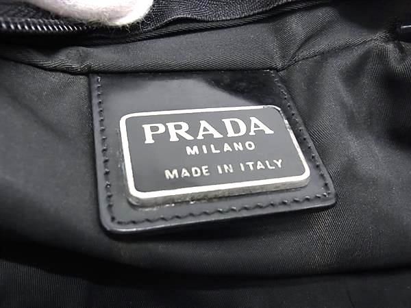 1円 PRADA プラダ テスートナイロン トートバッグ ショルダー 肩掛け レディース メンズ ブラック系 BK1790_画像6