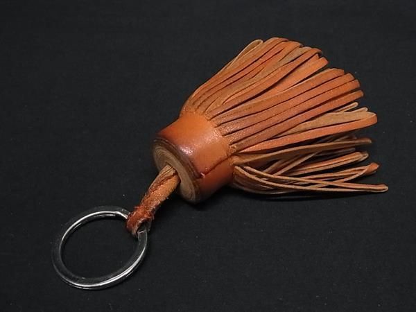 1 иен HERMES Hermes karu men кожа серебряный металлические принадлежности кисточка сумка очарование брелок для ключа кольцо для ключей женский orange серия AZ3553