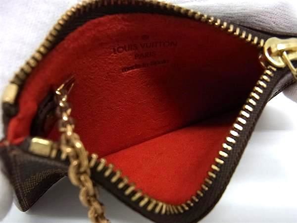 1円 ■美品■ LOUIS VUITTON ルイヴィトン N62656 ダミエ ポシェット クレ コインケース コインパース 小銭入れ ブラウン系 AY4328_画像3