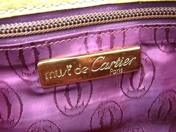 1円 Cartier カルティエ マストライン レザー クラッチバッグ セカンドバッグ レディース メンズ ブラウン系×ボルドー系 AY3383_画像5