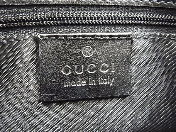 1円 ■美品■ GUCCI グッチ 92543 GG柄 GGキャンバス×レザー ボディバッグ ウエストポーチ レディース メンズ ブラック系 AY4917_画像6