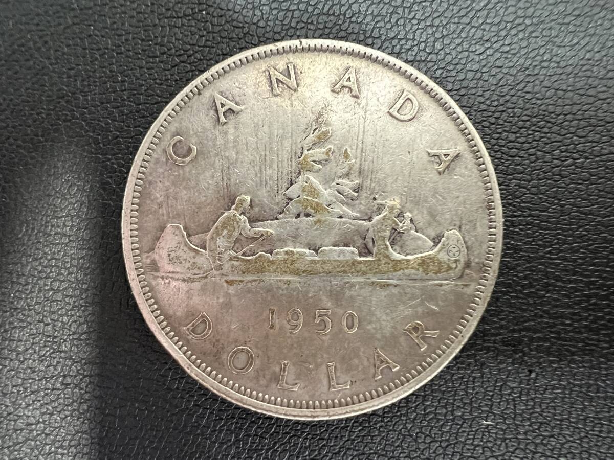 カナダ 1ドル ジョージ6世 銀貨 1950年【5453-3】_画像2