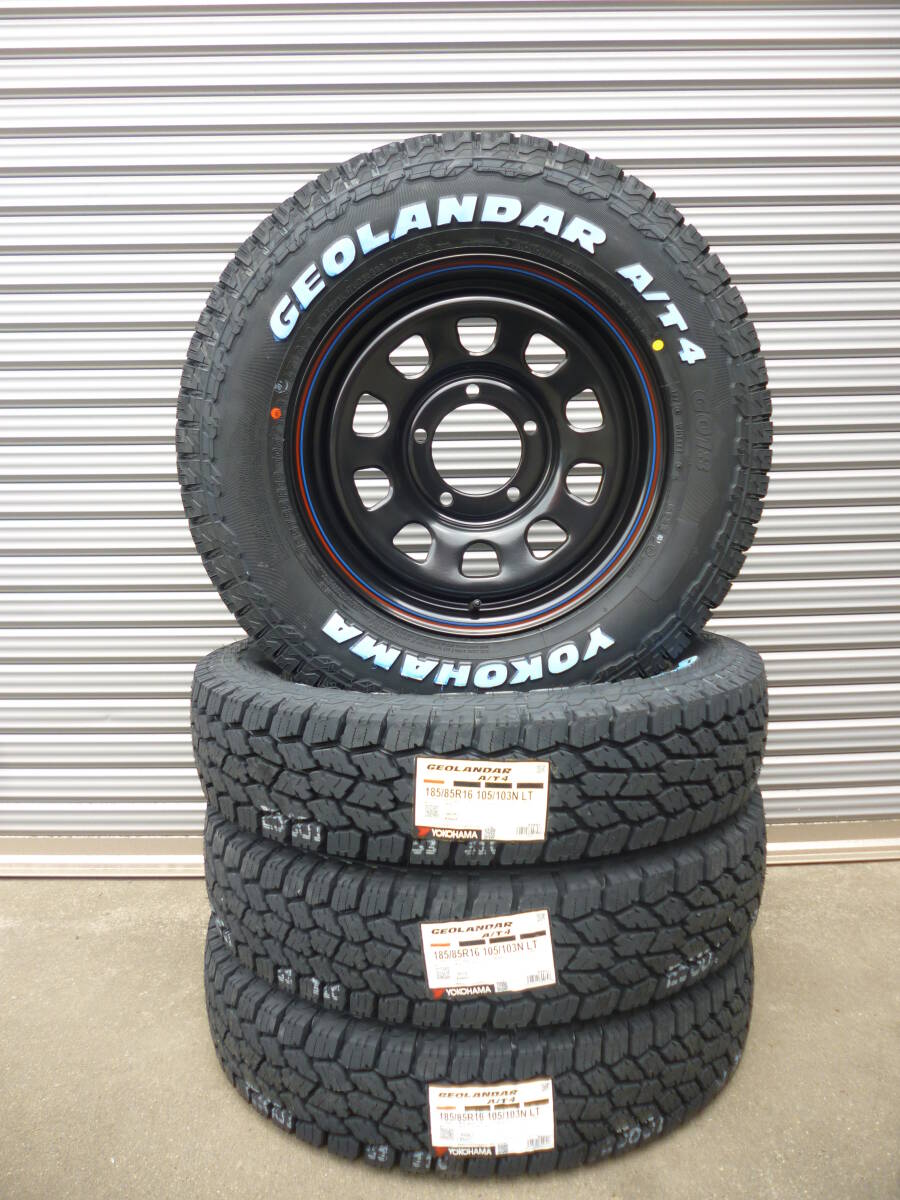 デイトナ☆16×5.5J+20☆139.7-5H☆ヨコハマジオランダーA/T4☆185/85R16☆新品タイヤホイール4本セット_画像1