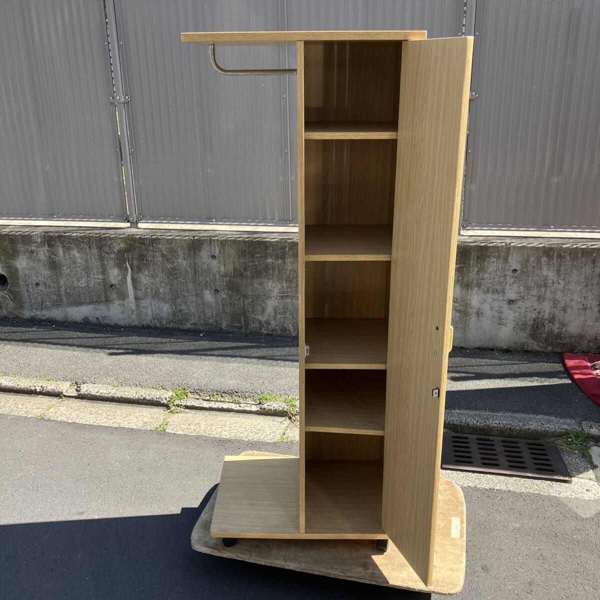  direct receipt limitation (pick up) vicinity delivery possible with casters . hanger rack wardrobe bookcase Western-style clothes cabinet chest chest of drawers 