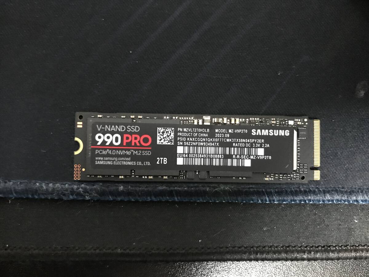 Samsung 990PRO 2TB NVMe Gen4 動作確認済 正常判定 使用時間0時間_画像4