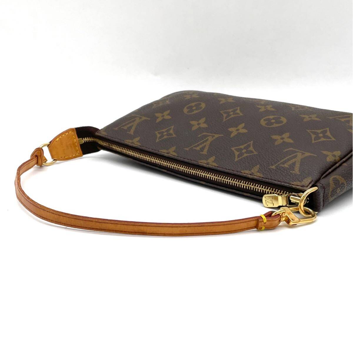 1円 美品 LOUIS VUITTON ルイヴィトン モノグラム ポシェットアクセソワール アクセサリーポーチ ハンドバッグ M51980_画像7