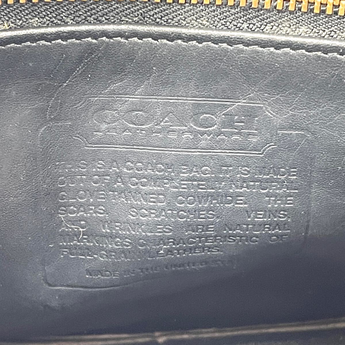 1円 美品 COACH オールドコーチ カーフレザー ジオメトリック ショルダーバッグ ヘキサゴン クロスボディ ブラック 黒 _画像8