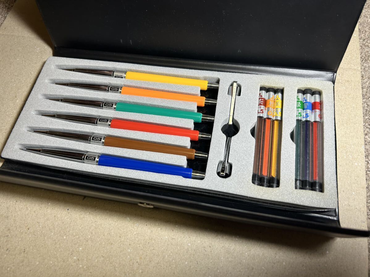 三菱鉛筆　カラーシャープ　COLOR SHARP 6本セット　替え芯付き 廃番　廃盤　シャーペン_画像1