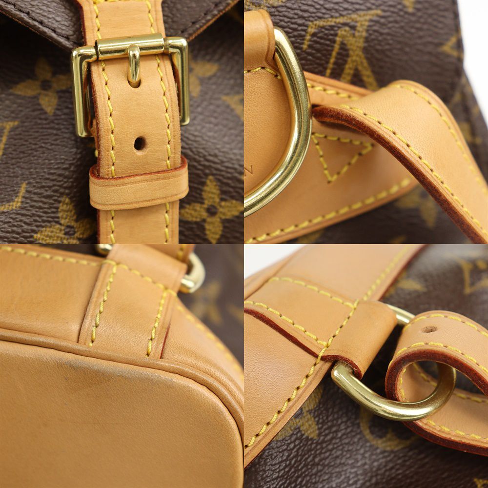 ルイヴィトン LOUIS VUITTON リュックサック モンスリ MM M51136 モノグラム ライン レザー 中古AB 276829_画像6