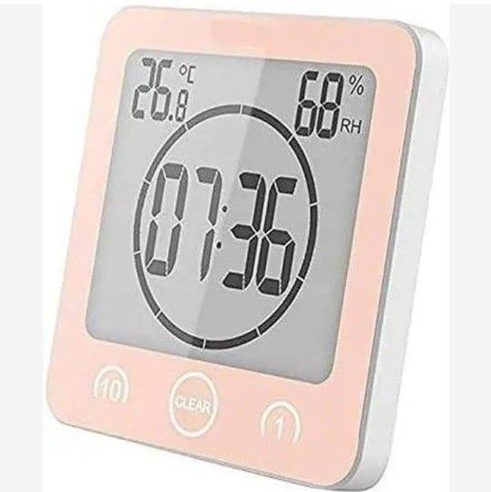 防水時計 温度湿度計 お風呂 デジタル時計 タイマー 置き 掛け 時計 防水
