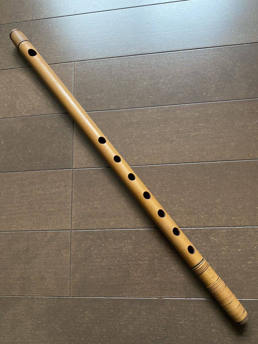  traditional Japanese musical instrument shinobue lion rice field 7 hole 7 hole transverse flute bamboo pipe bamboo made bamboo tube total length approximately 45.8.