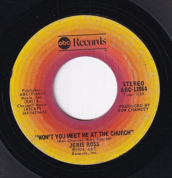 Jeris Ross - Pictures On Paper / Won't You Meet Me At The Church (B) FC-CM124_画像1