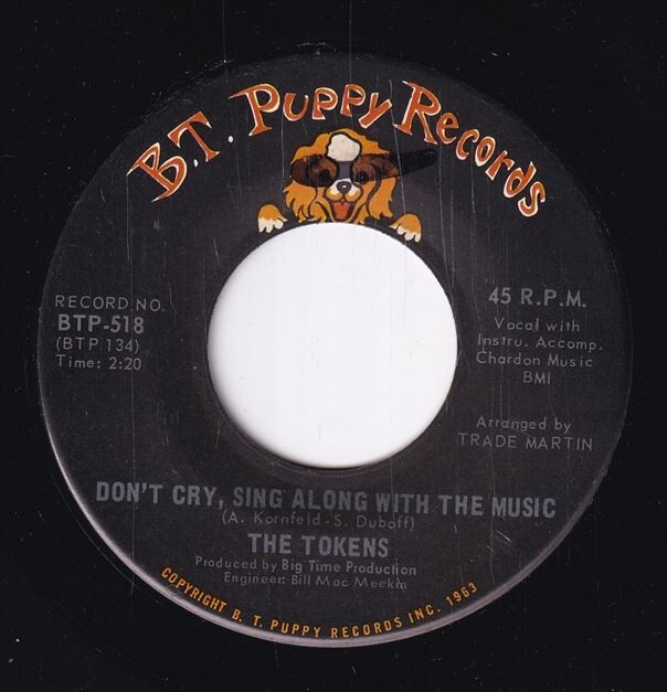 The Tokens - I Hear Trumpets Blow / Don't Cry, Sing Along With The Music (A) RP-CN347_画像1
