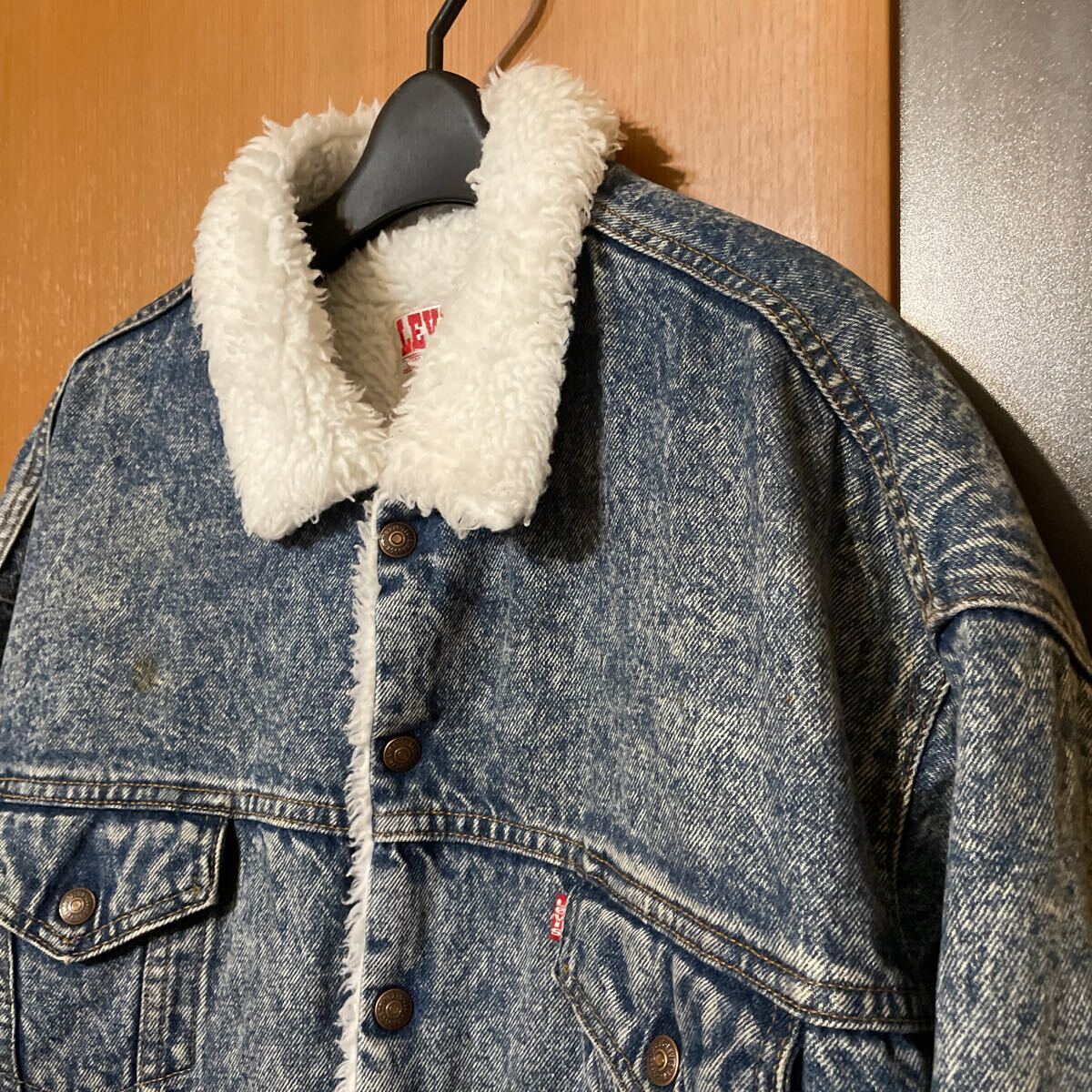 希少『LEVIS』80s USA製VINTAGEデニムボアジャケット リーバイス 希少『LEVIS』80s USA製VINTAGEデニムボアジャケット リーバイス
