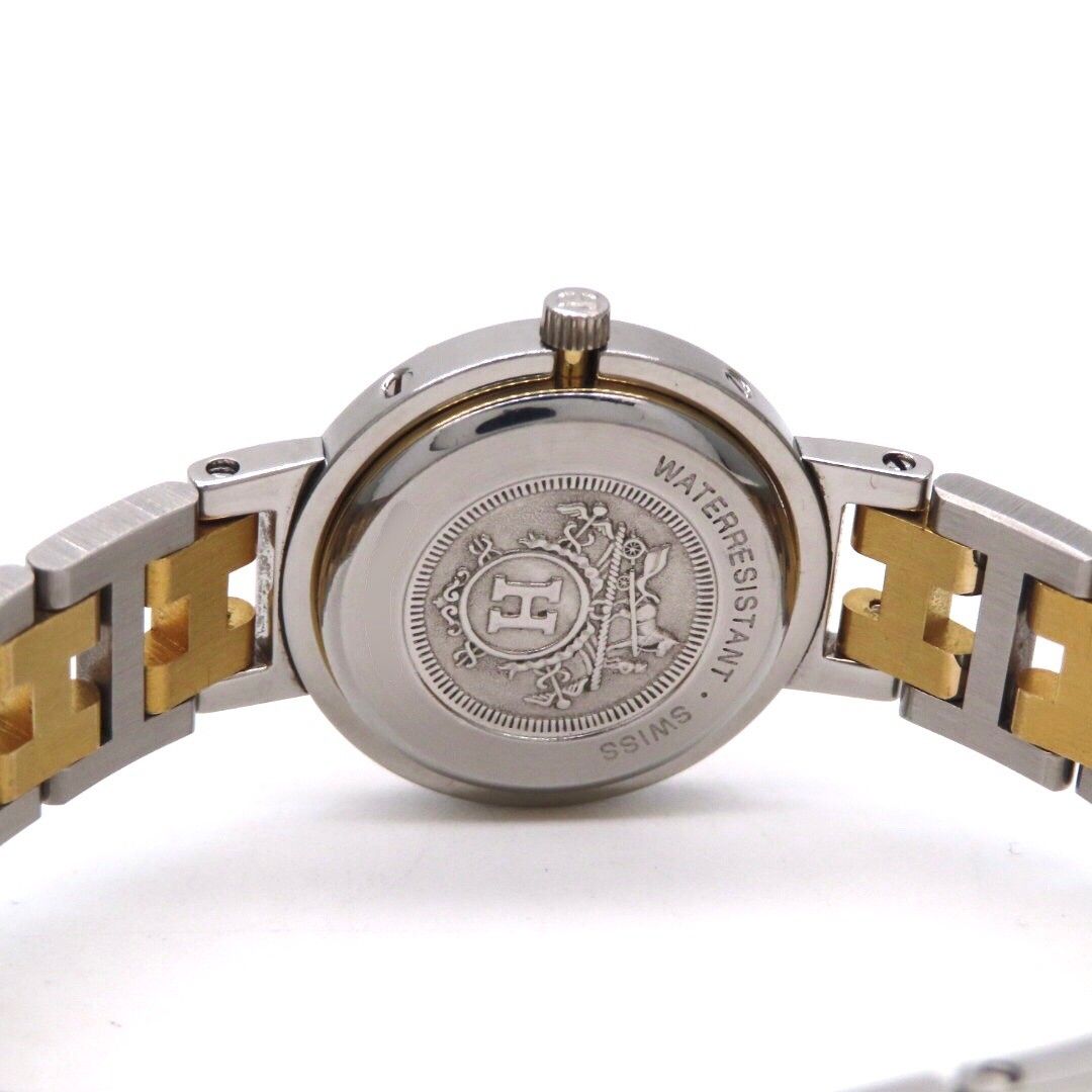HERMES】エルメス 時計 'クリッパー' GPコンビモデル ホワイト HERMES】エルメス 時計 'クリッパー' GPコンビモデル ホワイト