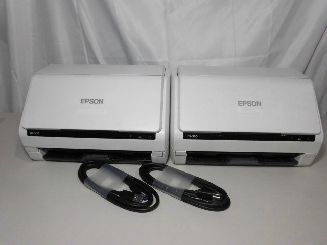 ◆◇586 EPSON A4ドキュメントスキャナー シートフィード DS-530 通電〇 2台セット◇◆の画像1