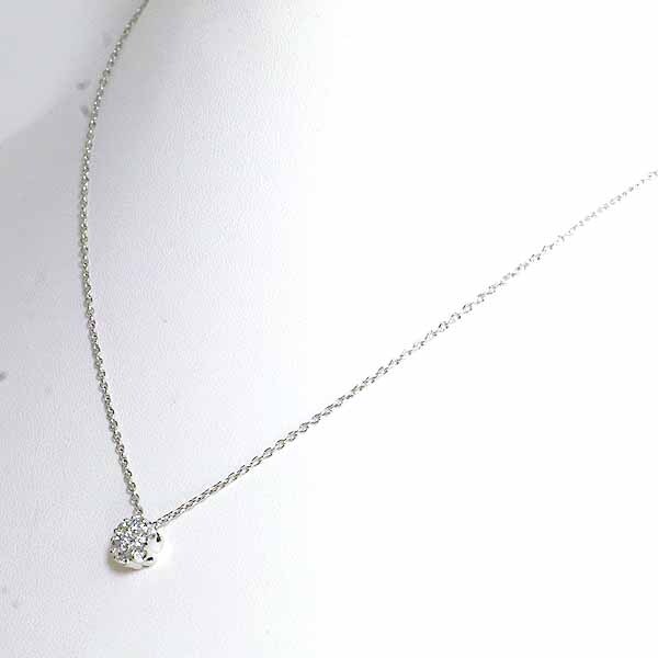 ポンテヴェキオ ダイヤモンド 0.26ct 18金ホワイトゴールド K18WG ペンダント ネックレス 花 フラワー Ponte Vecchio_画像3