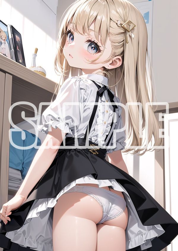 2929【高品質☆A4サイズポスター】アートポスター セクシー 美女 美少女 制服 下着 イラスト かわいい 女の子 同人 オリジナル アニメ_画像1