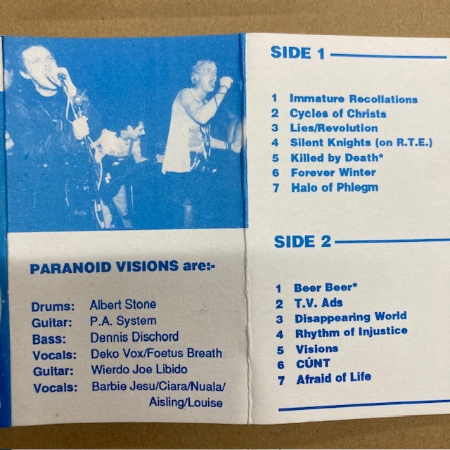 Paranoid Visions Immature Recollections кассета твердый core punk Hardcore Punk