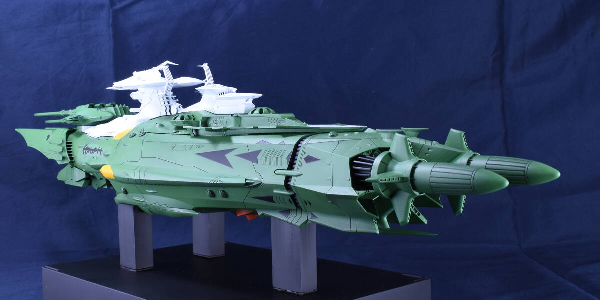 宇宙戦艦ヤマト2199 1/1000 帝星ガトランティス メダルーサ級殲滅型重戦艦 メガルーダ 塗装済完成品_画像9