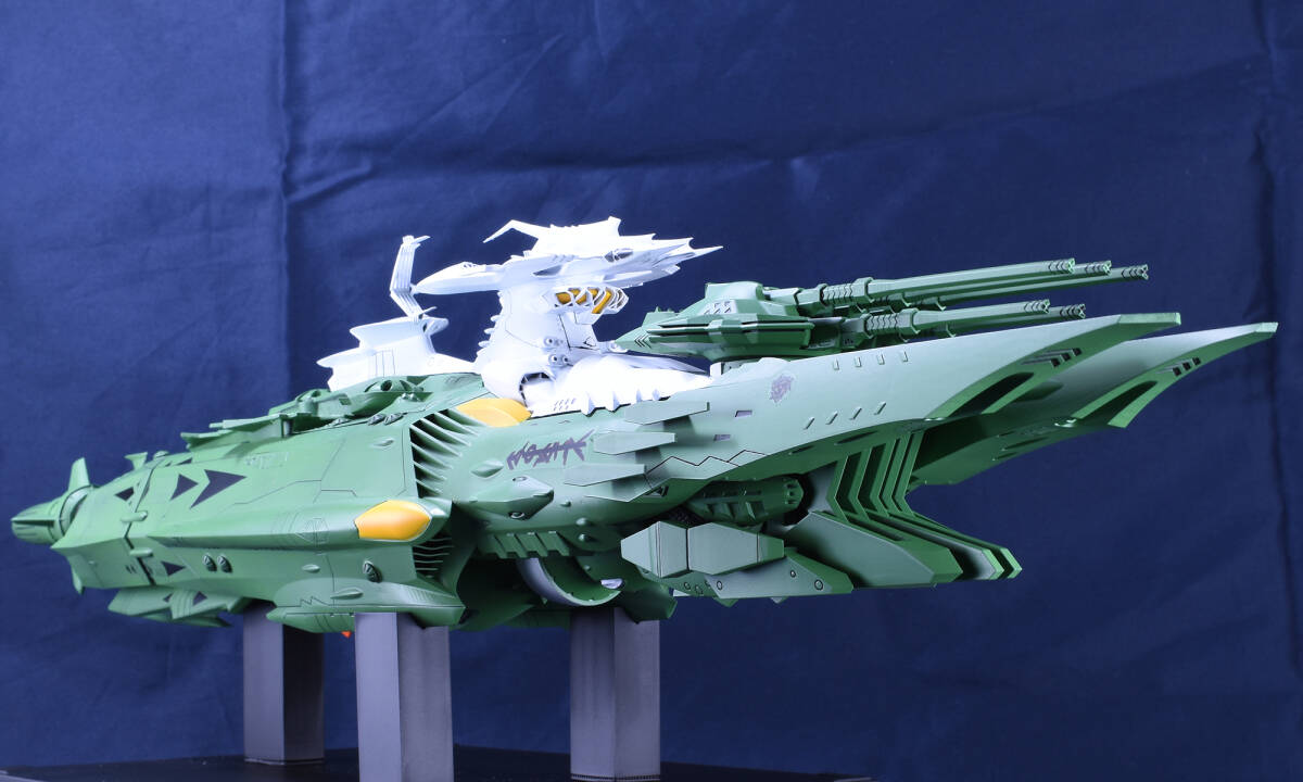 宇宙戦艦ヤマト2199 1/1000 帝星ガトランティス メダルーサ級殲滅型重戦艦 メガルーダ 塗装済完成品_画像5