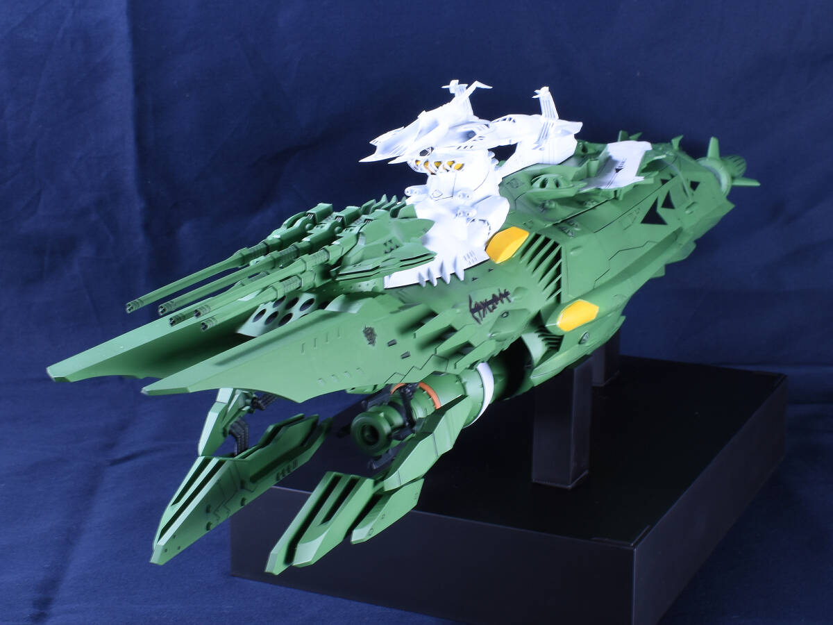 宇宙戦艦ヤマト2199 1/1000 帝星ガトランティス メダルーサ級殲滅型重戦艦 メガルーダ 塗装済完成品_画像6