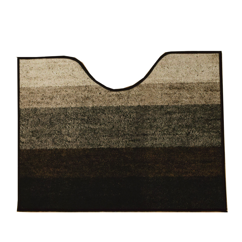  toilet mat stylish ... Northern Europe slip prevention approximately 60×45cm gradation Brown lovely mat transcription print 