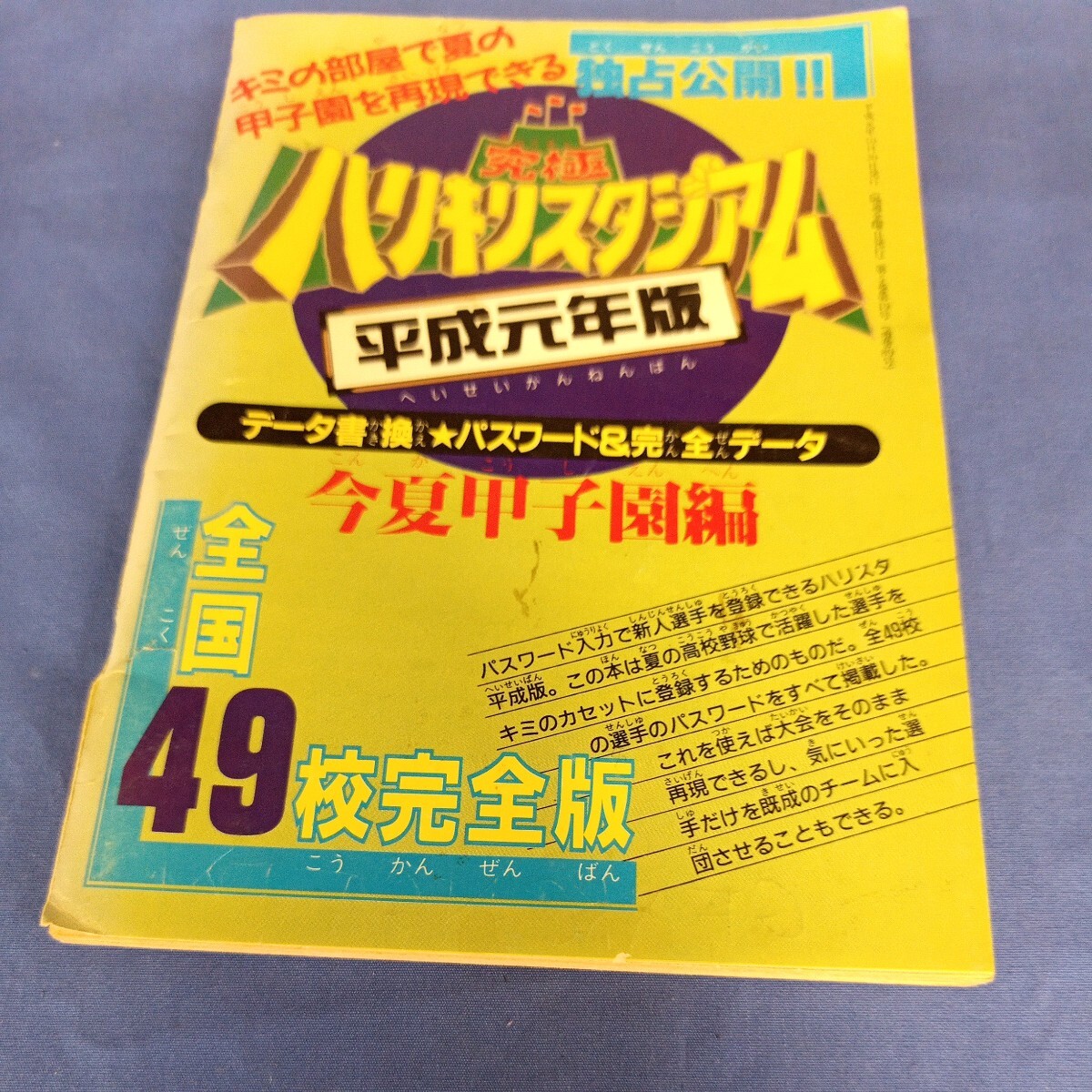 究極ハリキリスタジアム 平成元年版 データ書き換え パスワード＆完全データ 今夏甲子園編 ファミマガ 特別付録_画像7