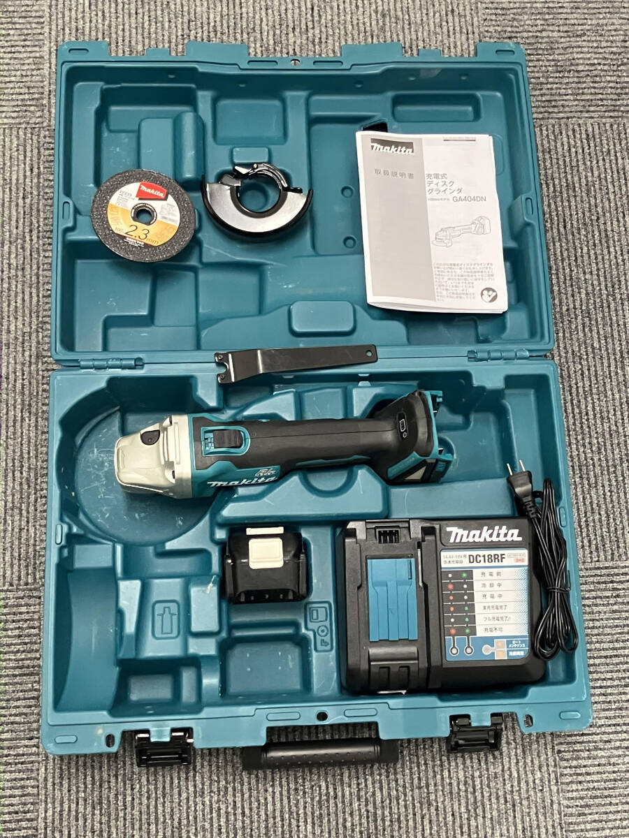 【動作確認済み】makita マキタ 100mm充電式ディスクグラインダ GA404DRGXN 18V の画像1