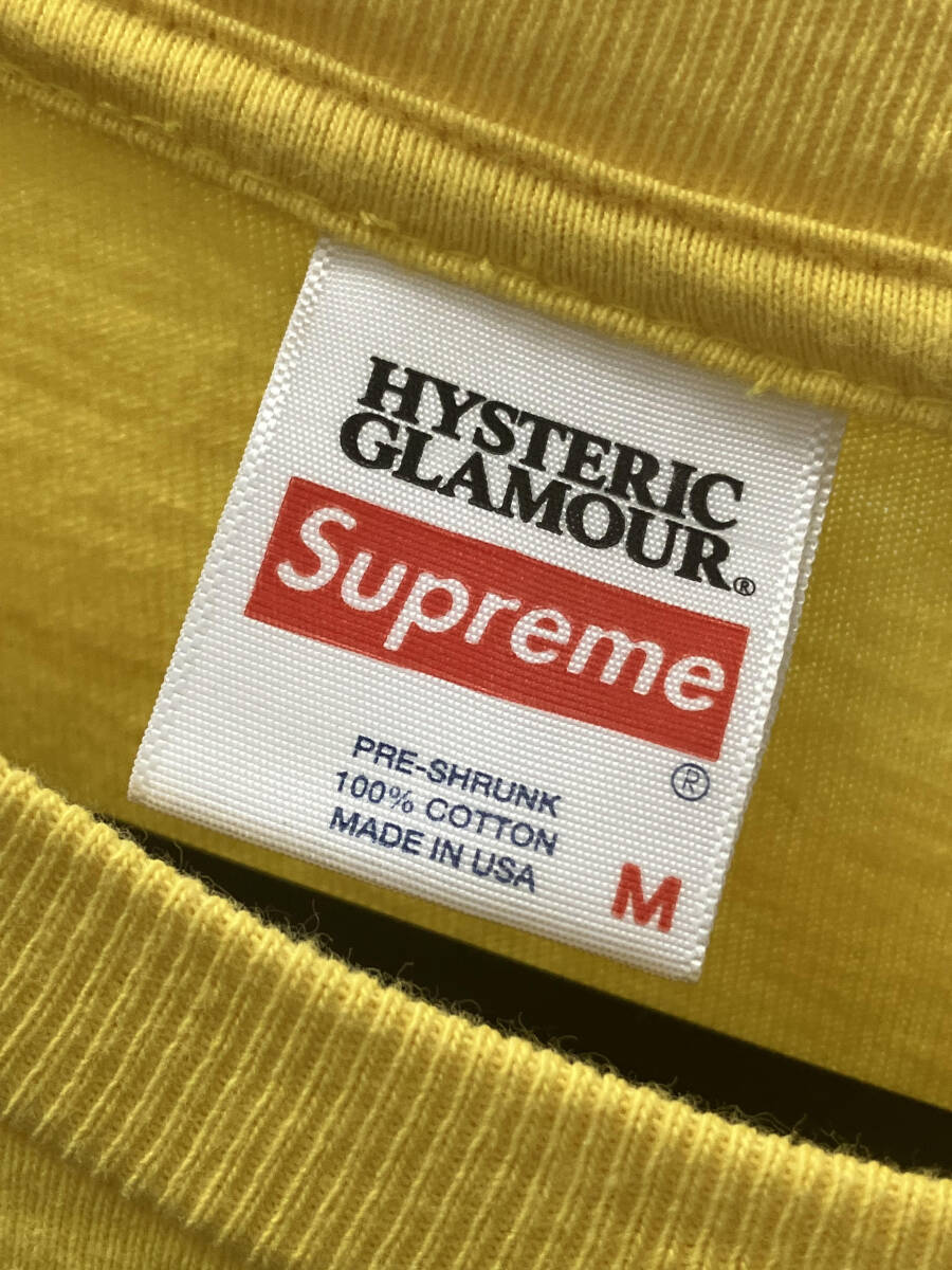 HYSTERIC GLAMOUR×Supreme ヒステリックグラマー シュプリーム 長袖Tシャツ ロンT 黄色/緑 2枚セット_画像4