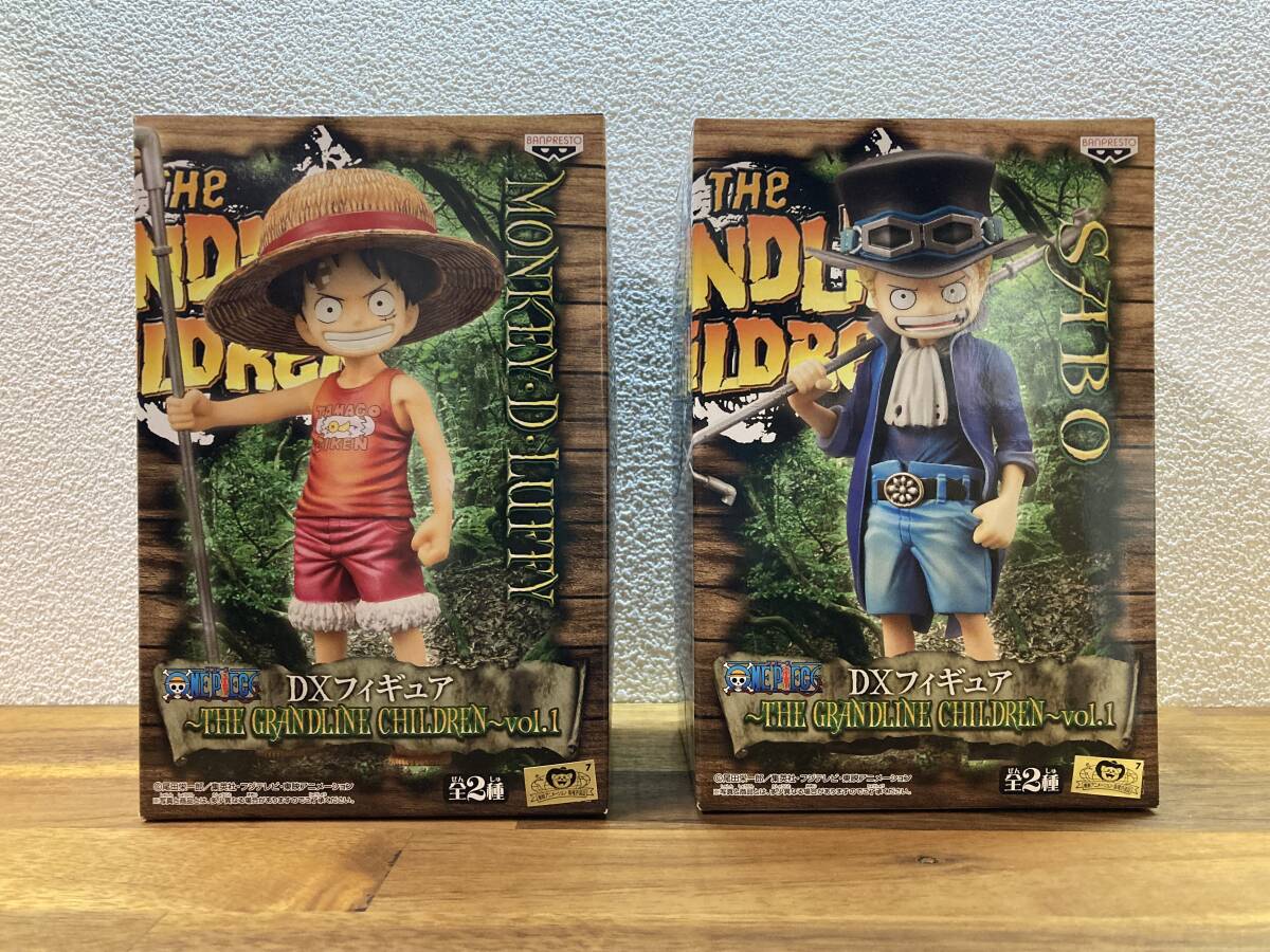 【未開封】ONE PIECE DXフィギュア THE GRANDLINE CHILDREN vol.1 ルフィ サボ 全2種セットの画像1