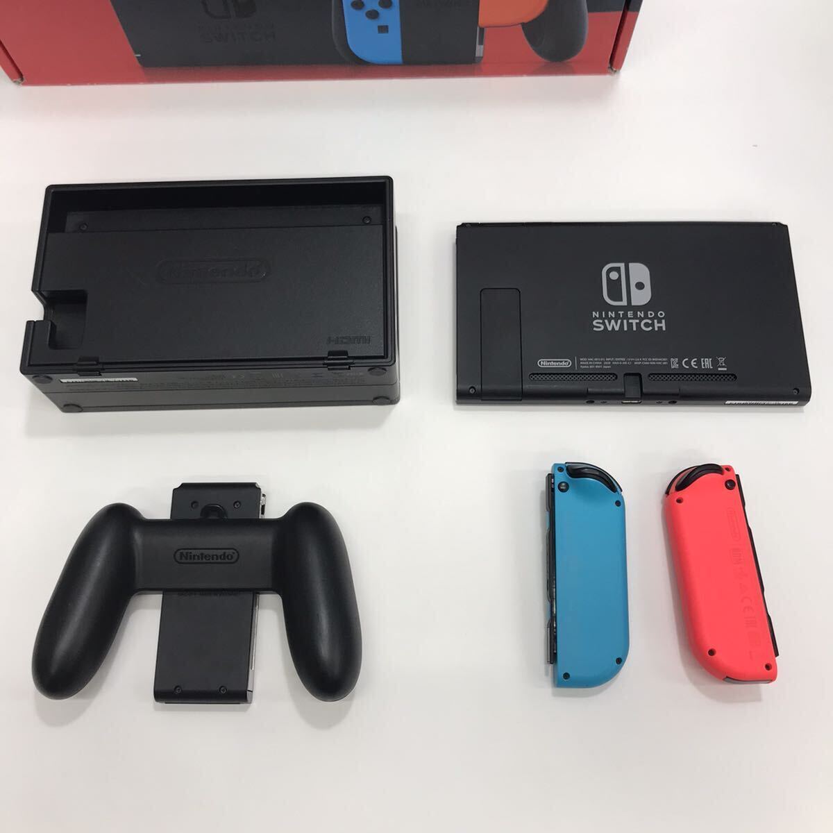 1円〜任天堂 Nintendo Switch 本体 セット ネオンブルー/ネオンレッド ニンテンドースイッチ 動作確認済+ジョイコン左右+ソフト1本　まとめ_画像5