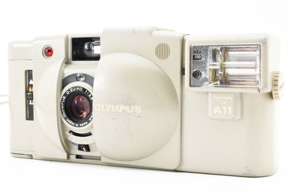 ★希少★完動品★ OLYMPUS XA2 フラッシュA11 グレー　#3045_画像3