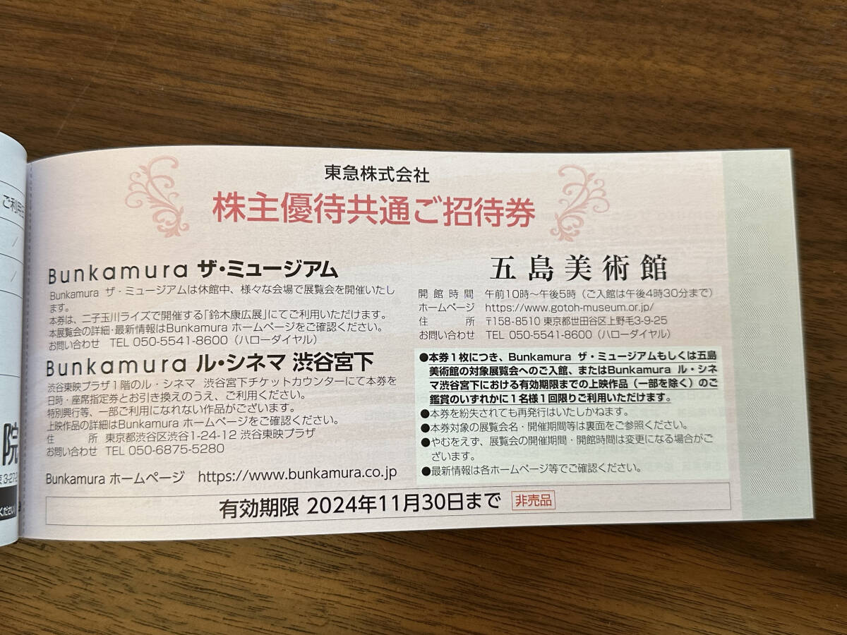 【最新】東急電鉄 東京急行 株主優待券 冊子 有効期限2024年11月30日まで_画像7