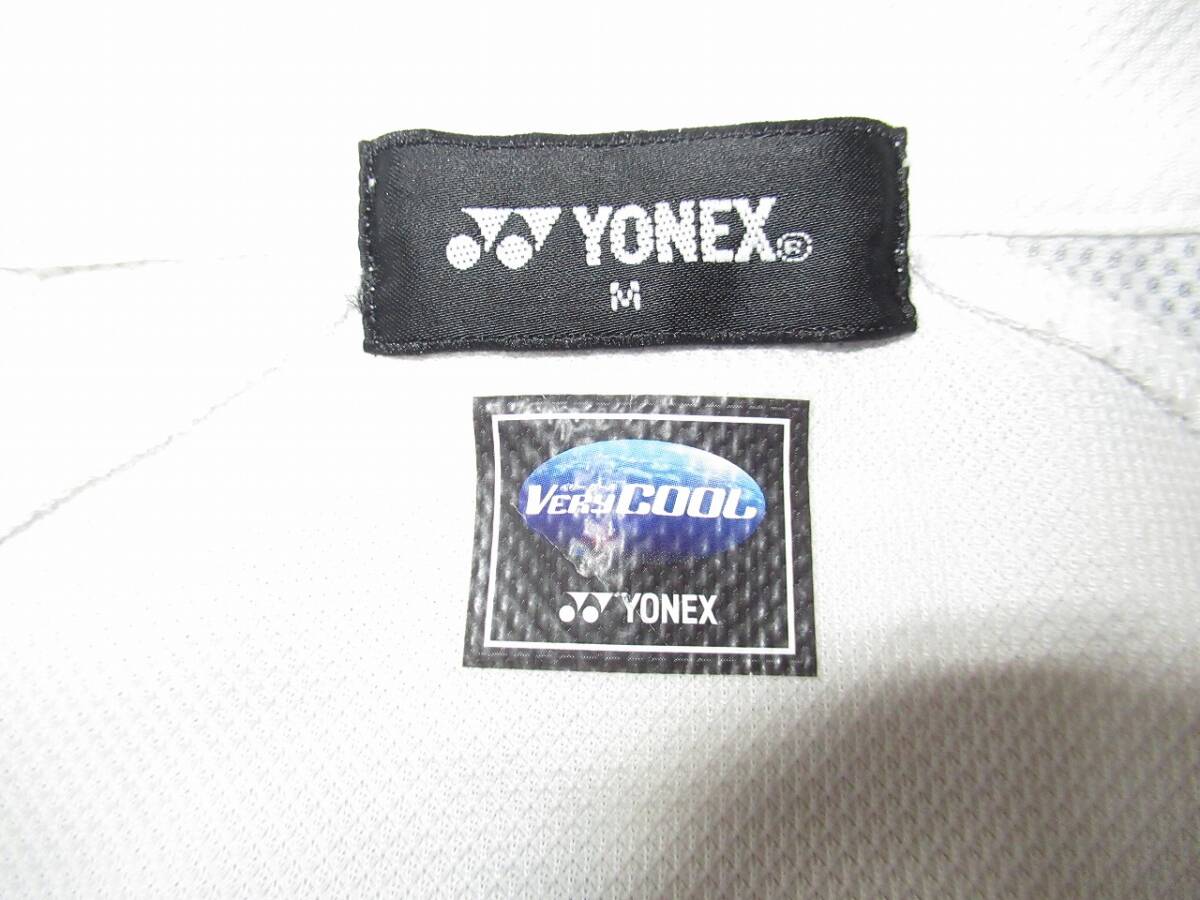 ★YONEX/ヨネックス★良品　日本製　M　VERYCOOL　ジップドライ半袖シャツ　白_画像5