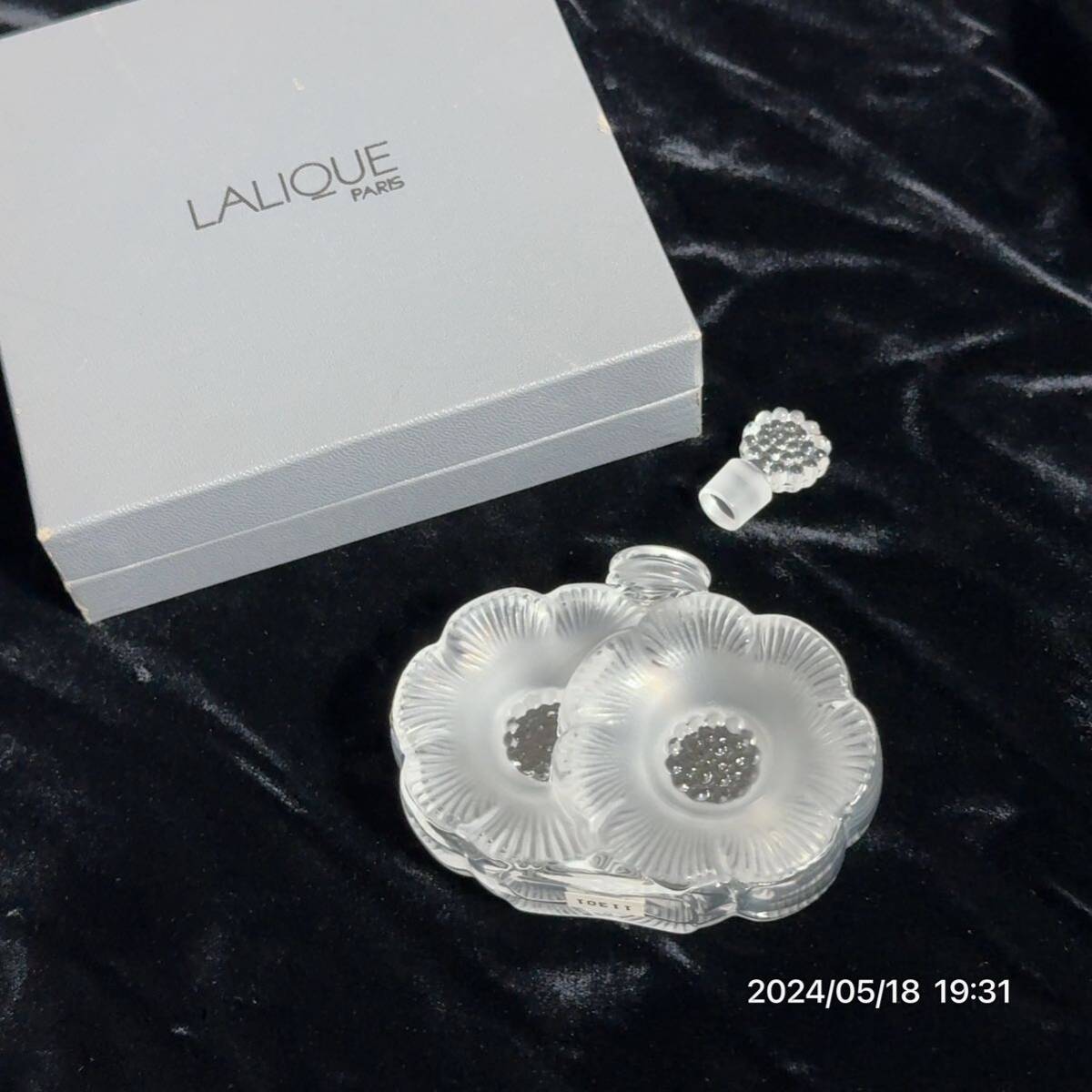 1000 иен ~ превосходный товар LALIQUE Rene *lalik редкий du*f правило 2.. цветок духи бутылка crystal стекло аромат бутылка бесплатная доставка 