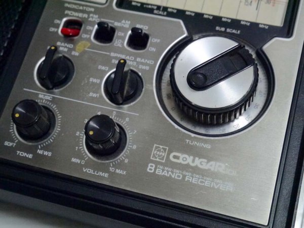 7. Showa Retro радио National Panasonic COUGAR101 8 BAND RECEIVER RF-1010 пума 101 работа ok с некоторыми замечаниями Junk 