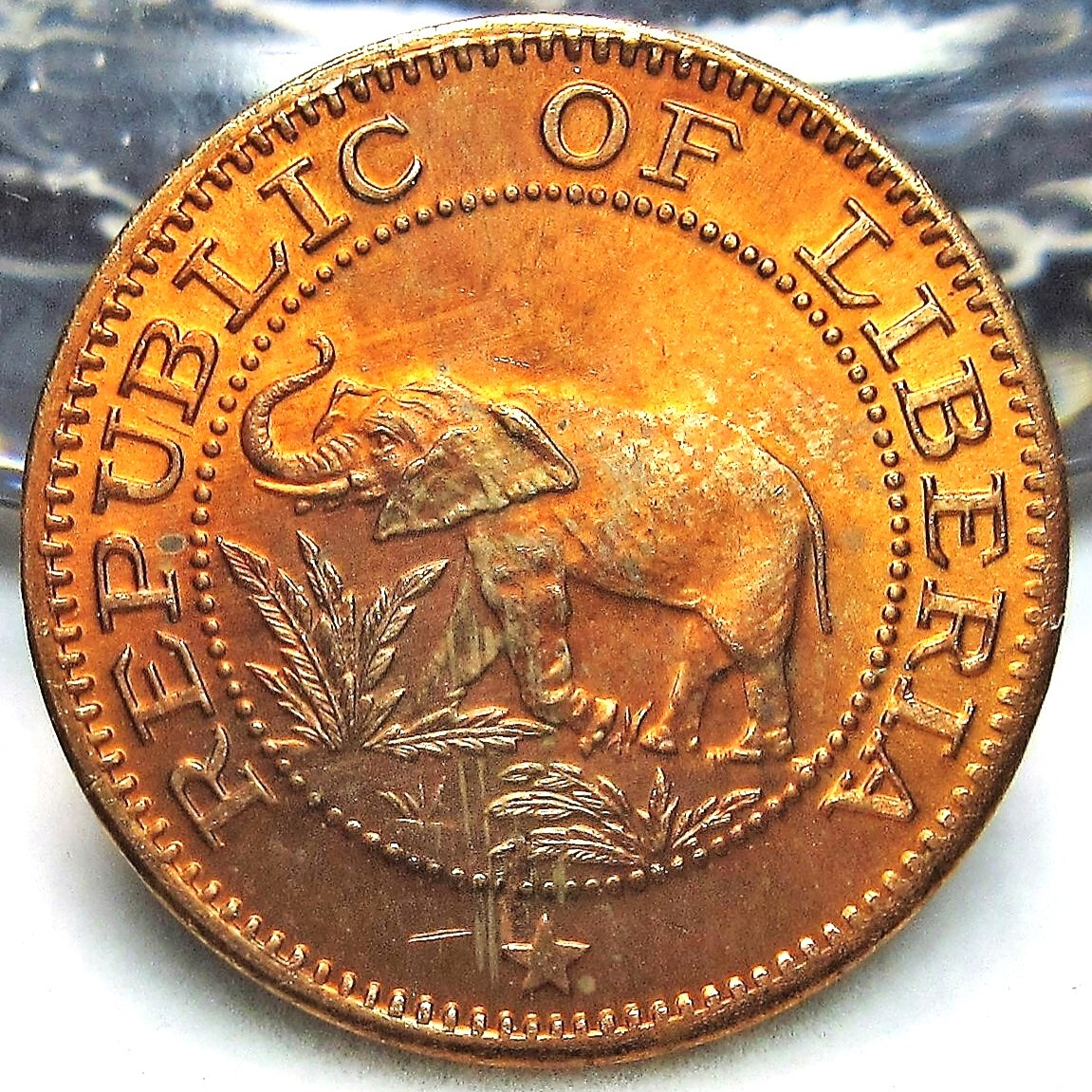 リベリア 1セント 1984年 18.00mm 2.56g_画像1