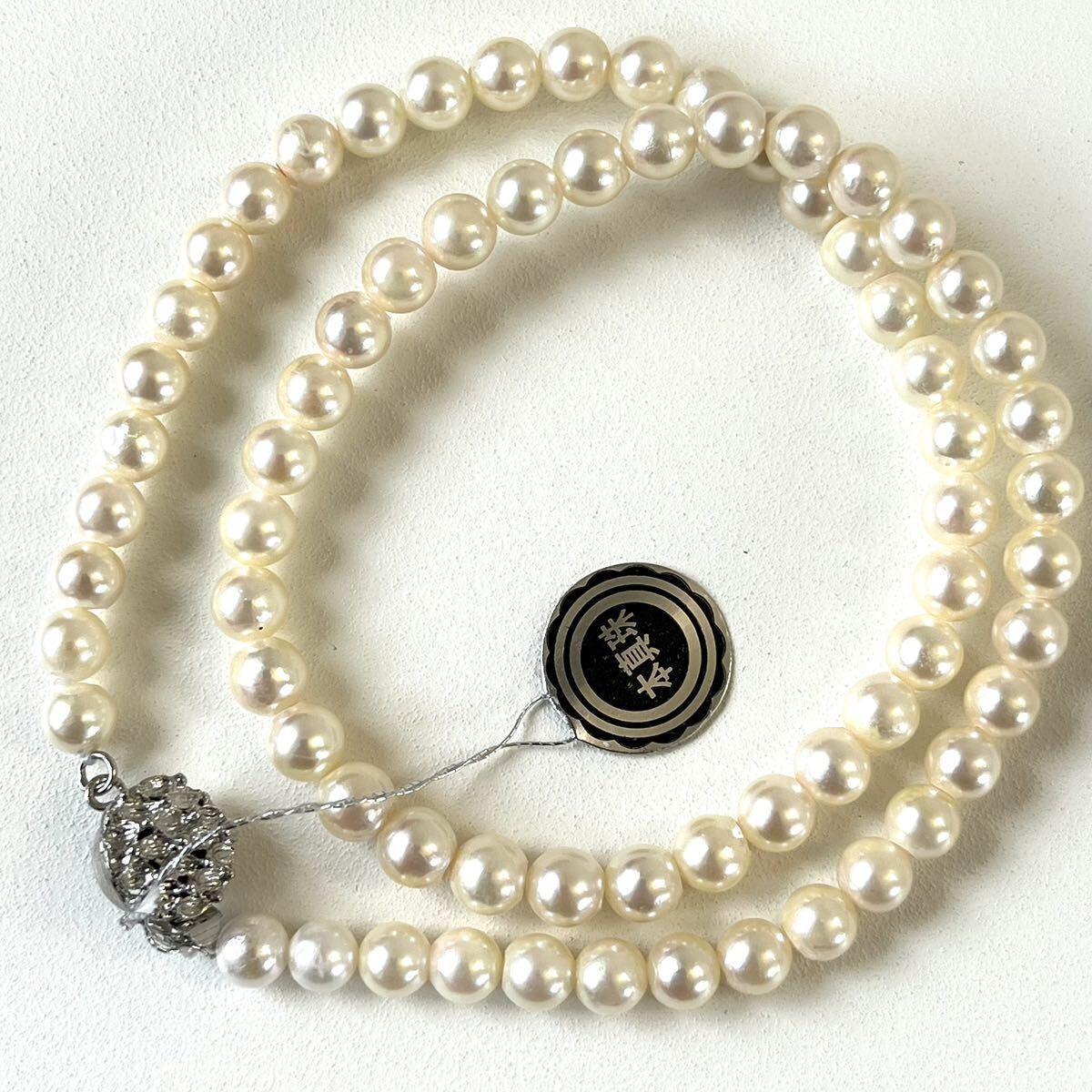 あこや真珠 5.8-6.2mm パール 本真珠 ネックレス jewelry ジュエリー Perl ホワイトの画像2