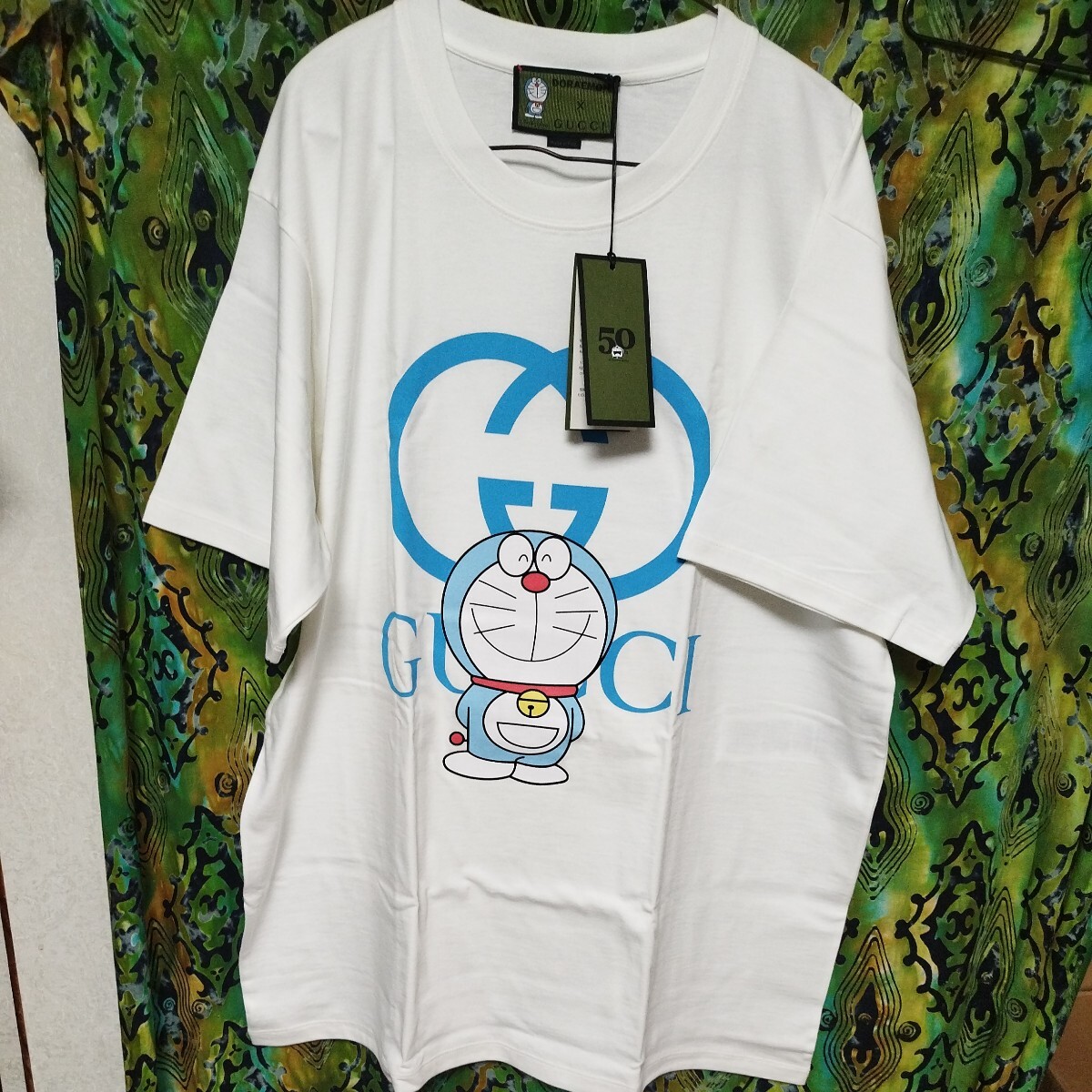 1円〜未使用タグ付き GUCCIグッチ ドラえもん コラボTシャツ サイズ XL 箱付きの画像5