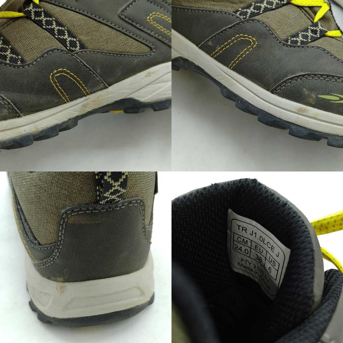 [ б/у ]tigola альпинизм обувь походная обувь TR J1.0LCE J вода устойчивый 24cm Kids TIGORA Junior 