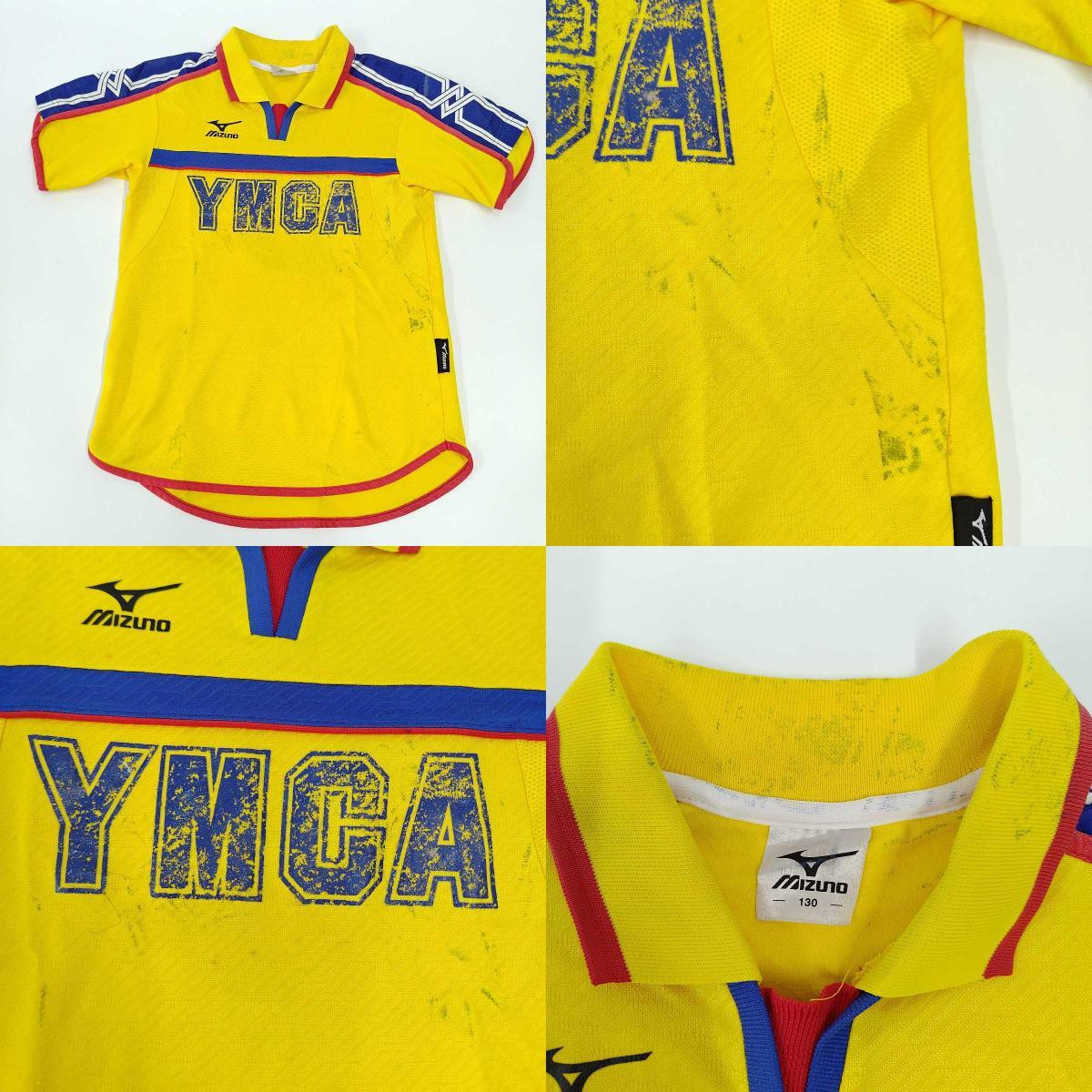 【中古】[上下セット] ミズノ 熊本 YMCA サッカー ユニフォーム ゲームパンツ 130/150 キッズ MIZUNO ジュニア_画像4