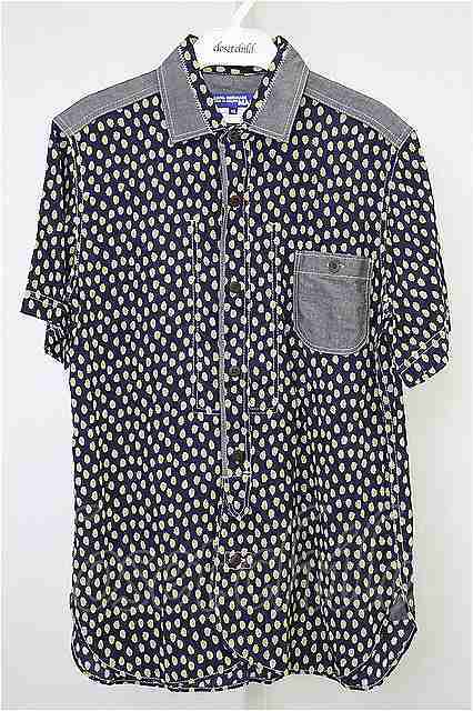 JUNYA WATANABE COMME des GARCONS total pattern short sleeves shirt [ used ] 20-09-13-1096-1-BL-JY-OD-ZH