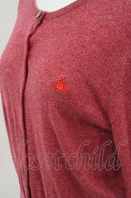 【USED】Vivienne Westwood / /単色オーブ刺繍ニットカーディガン 2 濃ピンク 【中古】 O-24-01-28-030-to-YM-OS_画像3
