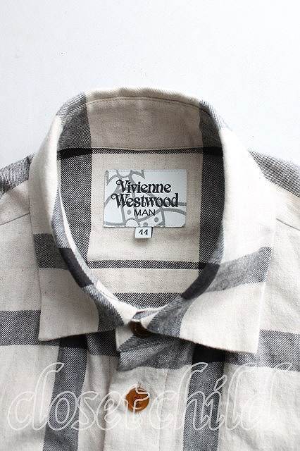 【USED】Vivienne Westwood MAN / ブロックチェックロングシャツ 44 生成 【中古】 H-24-04-14-007-bl-OD-ZH_画像5