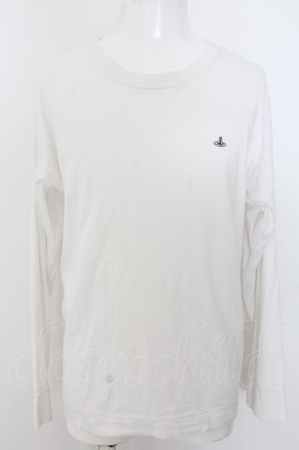 【USED】Vivienne Westwood MAN / ワンポイントORB 長袖Tシャツヴィヴィアンウエストウッド 44 ホワイト 【中古】 O-24-05-05-023-to-IG-OS_画像1