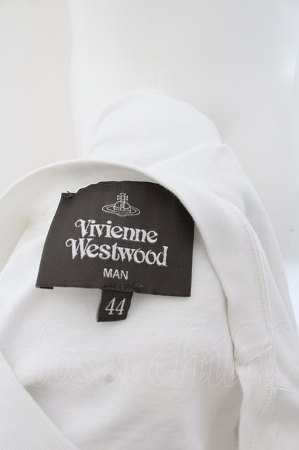 【USED】Vivienne Westwood MAN / ワンポイントORB 長袖Tシャツヴィヴィアンウエストウッド 44 ホワイト 【中古】 O-24-05-05-023-to-IG-OS_画像4
