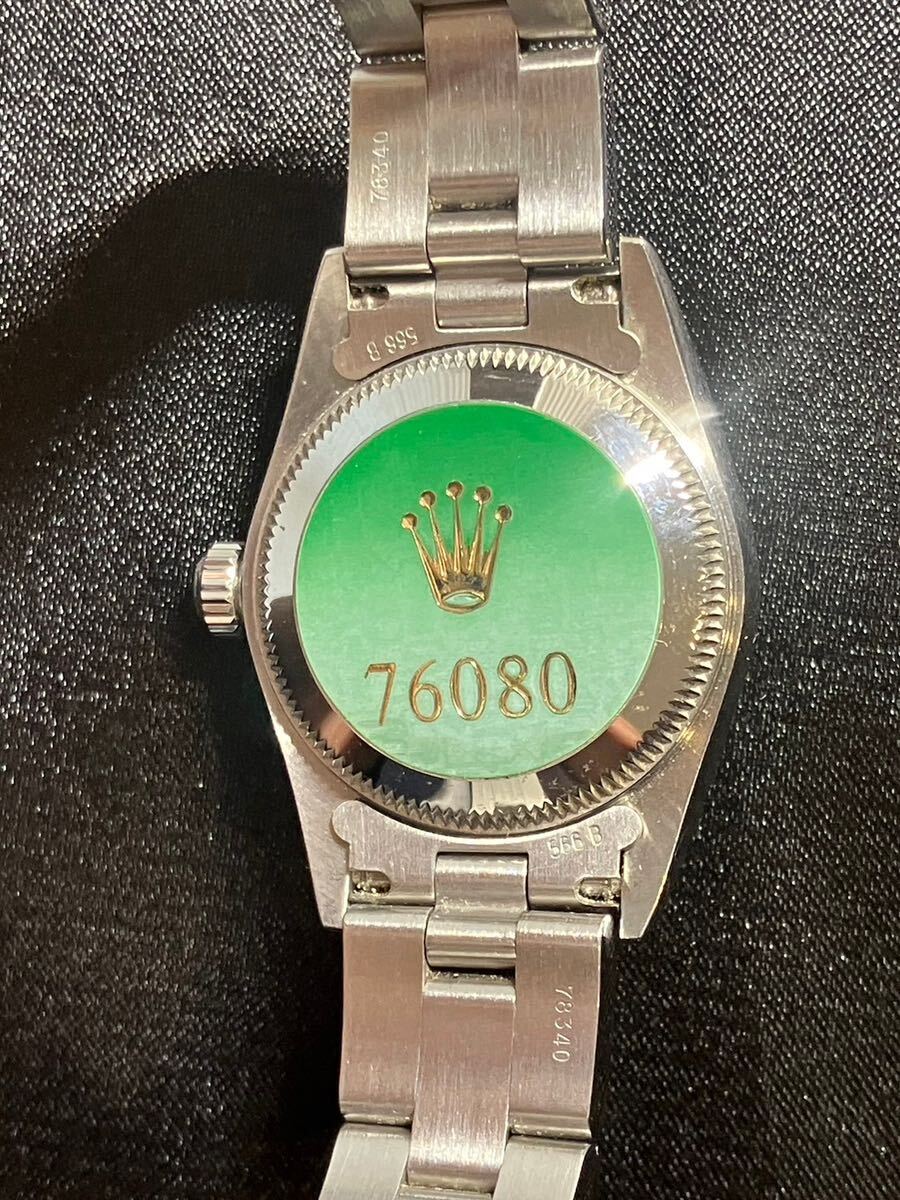 E/1002 美品 稼働品 ロレックス オイスター パーペチュアル レディース 自動巻 ピンク Rolex 腕時計 の画像6