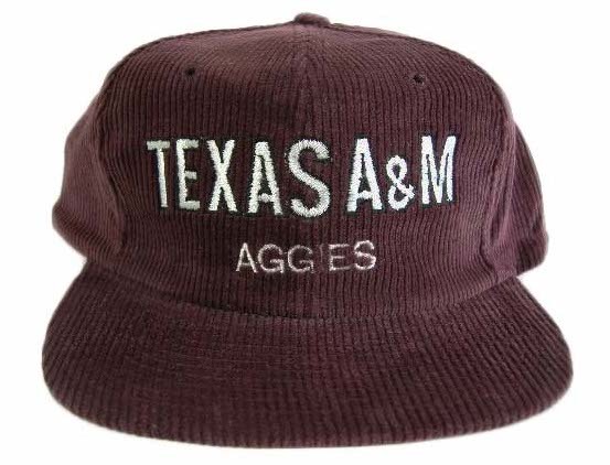 NCAA テキサス A&M大学 AGGIES 90s VINTAGE デッドストック ヴィンテージ スナップバック キャップ CAP SNAPBACK コーデュロイ アギーズ_画像1