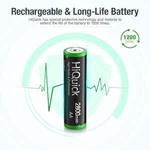 HiQuick 充電池 単3形 16本セット 単三電池充電式 大容量2800mah 充電電池 定出力1.2V ニッケル水素電池 約_画像3